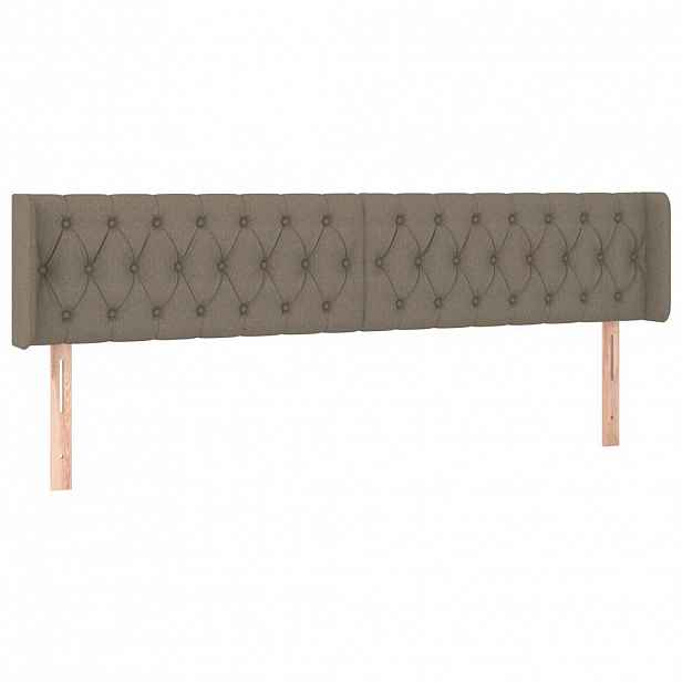 vidaXL Čelo postele typu ušák taupe 183x16x78/88 cm textil