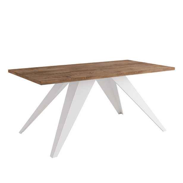Idohome KONFERENČNÍ STOLEK AIRA 120/60/48 cm obdélníkový, bílý / dub Lefkas
