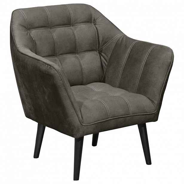 MID.YOU KOKTEJLOVÉ KŘESLO, textil, kompozitní dřevo, antracitová