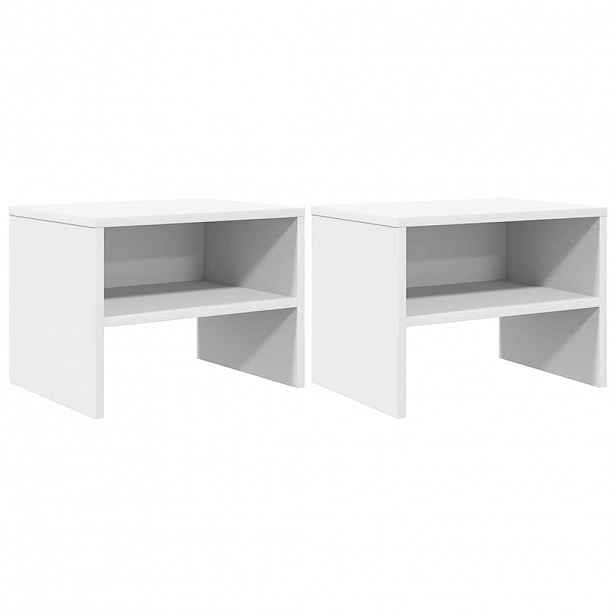 vidaXL Noční stolky 2 ks bílé 40 x 30 x 30 cm kompozitní dřevo