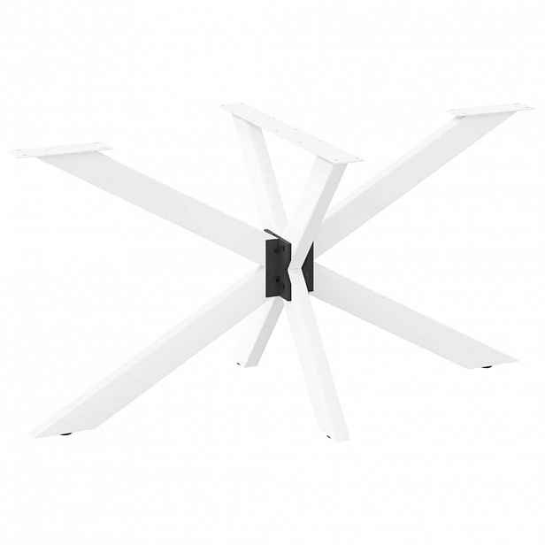 vidaXL Noha jídelního stolu ve tvaru pavouka bílá 120 x 68 x (72-73) cm ocel