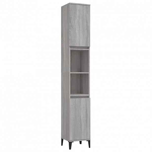 vidaXL Koupelnová skříňka šedá sonoma 30x30x190 cm kompozitní dřevo