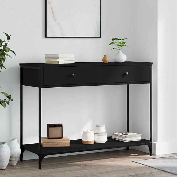 Konzolový stolek BestBerg 834170 / 100 x 34,5 x 75 cm / černá