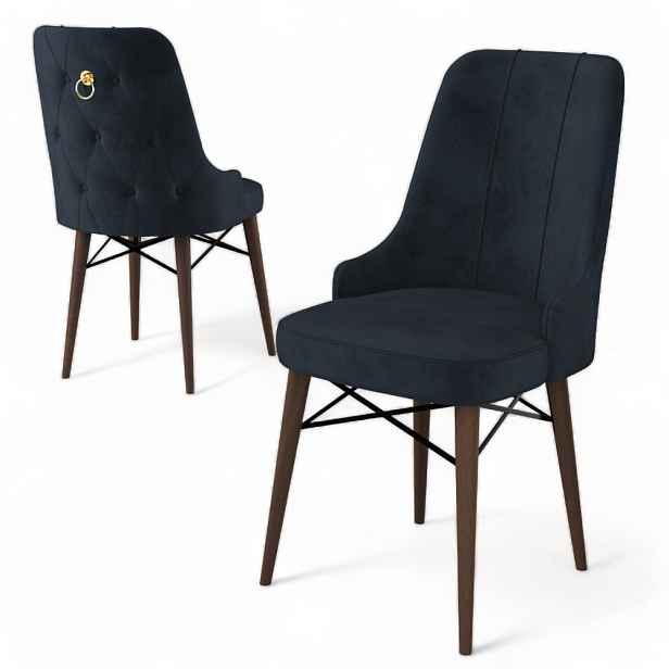 Sada židlí (6 kusů) Pare - Anthracite, Brown