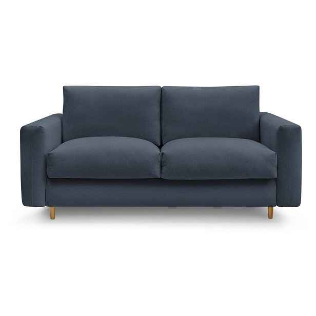 Tmavě modrá pohovka na každodenní spaní/rozkládací 220 cm Cocoone – Bobochic Paris