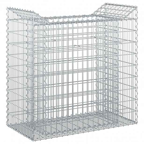 vidaXL Gabionový vyvýšený záhon 50 x 100 x 100 cm Pozinkovaná ocel