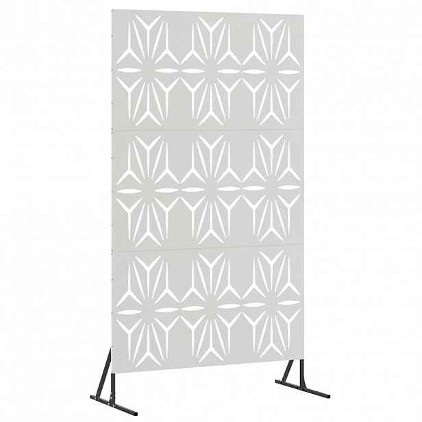 vidaXL Obrazovka pro soukromí 100 x 50 x 180 cm Nerezová ocel Stříbrná