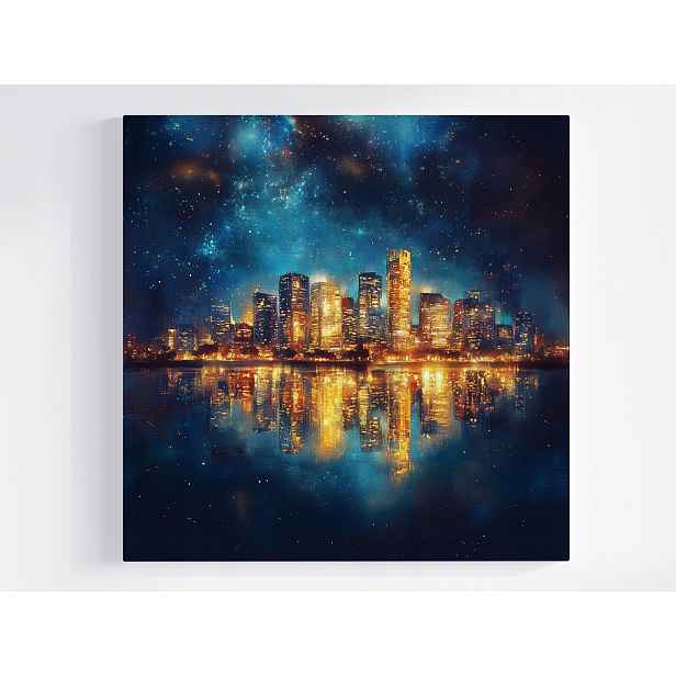 Obraz Na Plátně Canvas Město Noc Hvězdy Mrakodrapy New York Usa 50x50