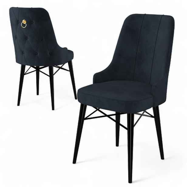 Sada židlí (6 kusů) Pare - Anthracite, Black