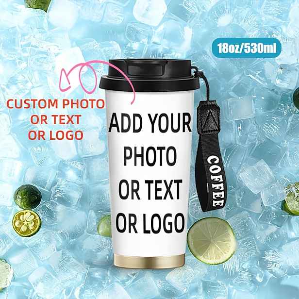 TEMU 1ks Personalizovaný 18oz Termohrnek z Nerezové Oceli, Přizpůsobitelný Fotografií, Textem , Dvojitá Stěna s Vakuovou Izolací, Pouze Ruční Mytí,