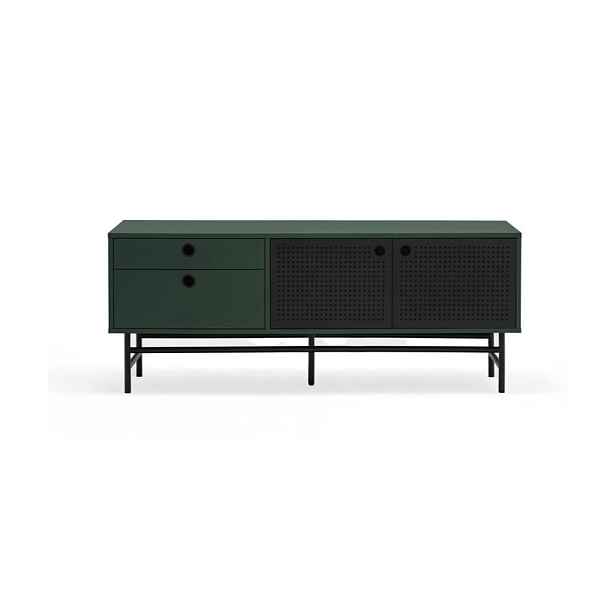 Tmavě zelený TV stolek 140x52 cm Punto - Teulat