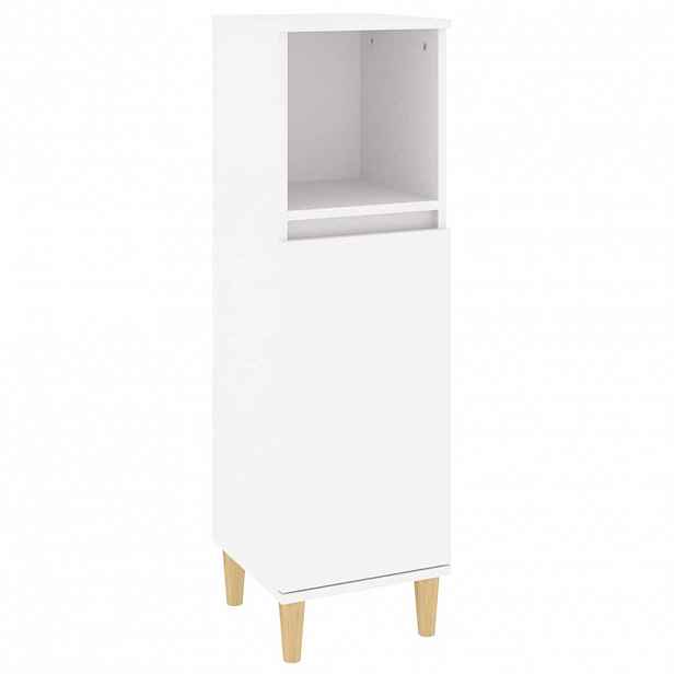 vidaXL Koupelnová skříňka bílá 30 x 30 x 100 cm kompozitní dřevo