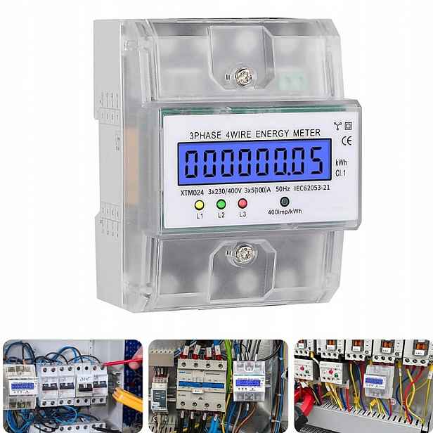 Elektroměr Napájení 3-FÁZOVÝ Obousměrný 4P Třífázový XTM024 100A