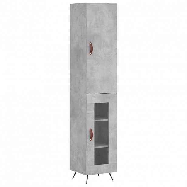 vidaXL Skříň highboard betonově šedá 34,5x34x180 cm kompozitní dřevo