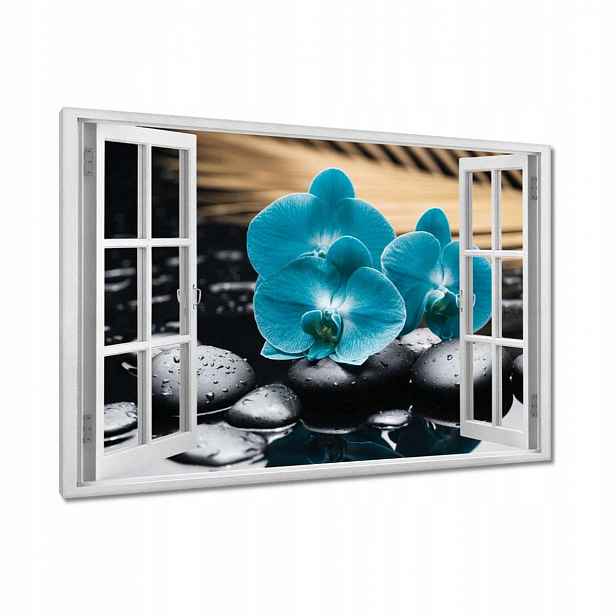 Obrazy 90x60 Tyrkysový orchidej Květina