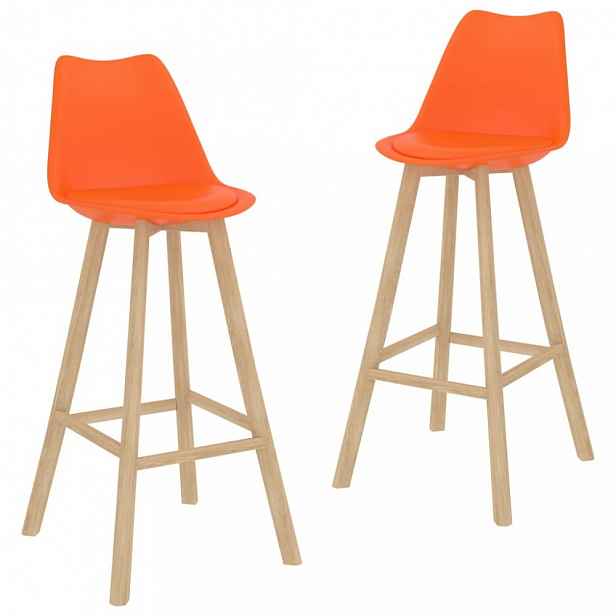 Barové židle 2 ks Dekorhome Oranžová