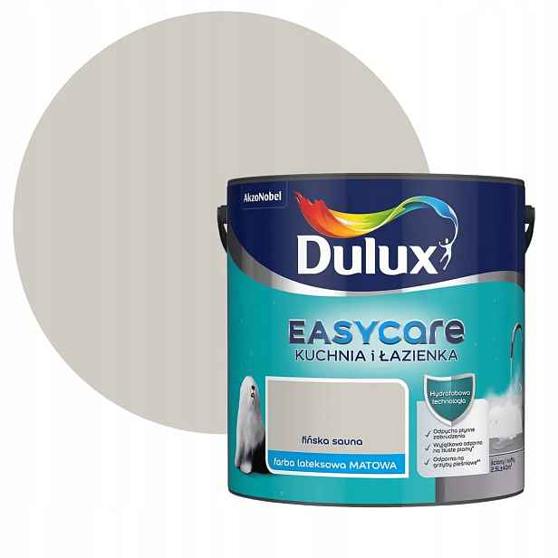 Dulux Easy Kuchyně Koupelna Finská sauna 2,5L Mat Barva Na Stěny A Stropy