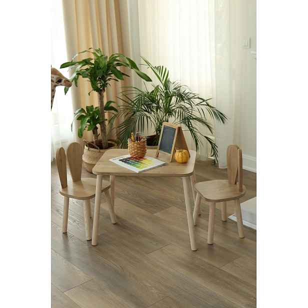 Kid's Table Set Bunny One Chair Set - Brown