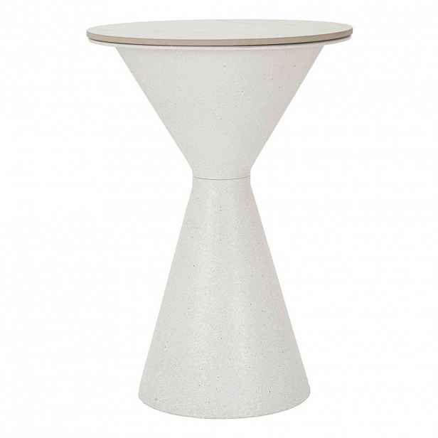 KONFERENČNÍ STOLEK, bílá, kov, keramika, 44,5/44,5/63 cm