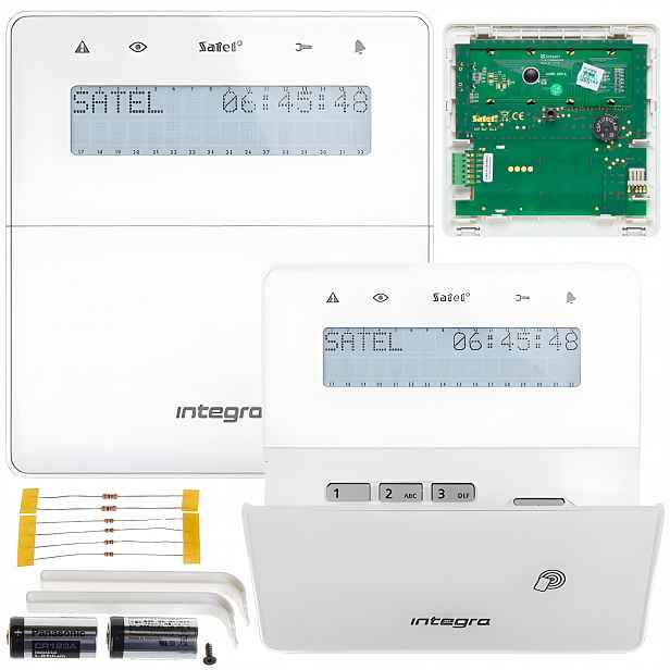 Manipulátor LCD klávesnice Satel Int-klfr-w s Rfid čtečkou Unique 125 kHz