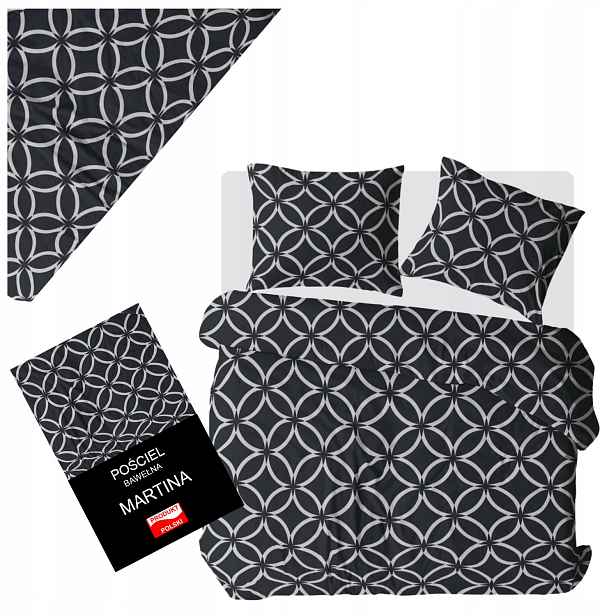 Sada Povlečení 160x200 Bavlna 100% přírodní zip Polsko