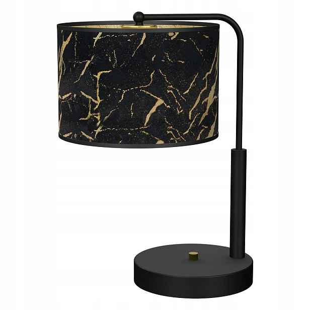 Stolní lampa Volans Bílý Zlatý Abažur 1xE27 50x52cm Kancelářská lampa Pokoj