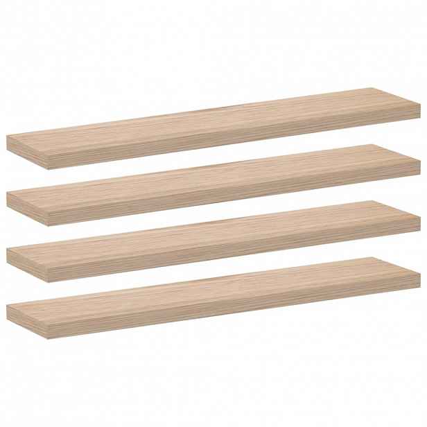 vidaXL Plovoucí police 4 ks 110 x 23,5 x 4 cm kompozitní dřevo