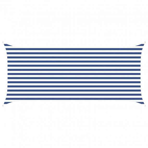 vidaXL Sluneční plachta Modrá a bílá 2 x 4,5 m 100% polyester Oxford