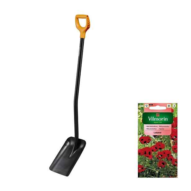 Fiskars Solid Kovová lopatka na obilí štěrku uhlí písku +dárek semena
