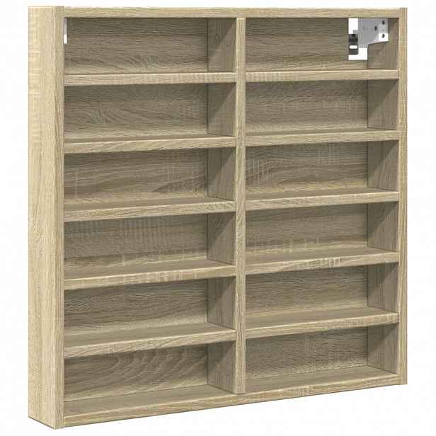 vidaXL Vitrína dub sonoma 60 x 8,5 x 58 cm kompozitní dřevo