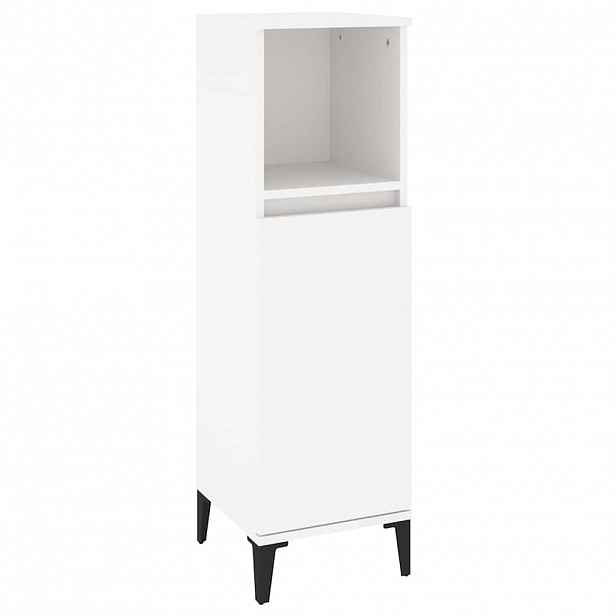 vidaXL Koupelnová skříňka bílá 30 x 30 x 100 cm kompozitní dřevo