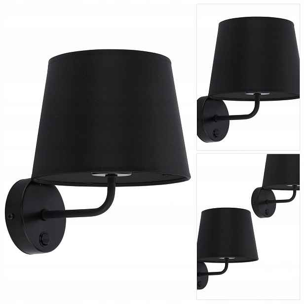 Černé nástěnné svítidlo Maja má moderní design nad zrcadlo v koupelně Tk Lighting