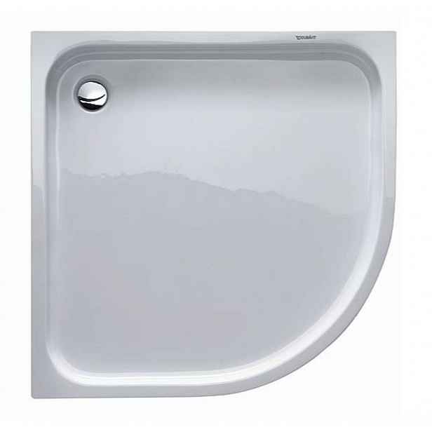 Duravit D-Code - Sprchová vanička čtvrtkruhová 90x90 cm, Antislip, alpská bílá 720108000000001