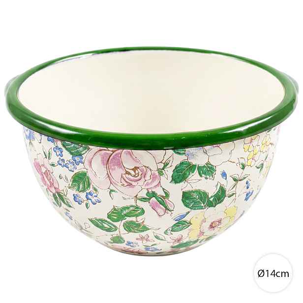 Perfect Home Smaltovaná miska KVĚTY 14cm, 27148