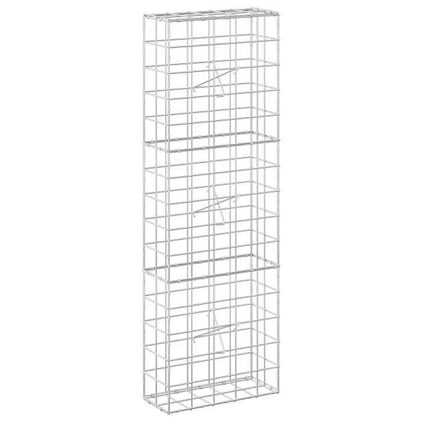 vidaXL Gabion s drátem 5 mm a síťkou 10x10 cm 50x20x150 cm