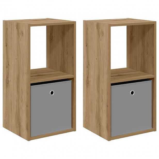 vidaXL Noční stolek 2 ks Artisanový dub 35 x 32 x 68,5 cm
