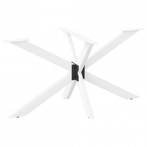 vidaXL Noha jídelního stolu ve tvaru pavouka bílá 150 x 78 x (72-73) cm ocel
