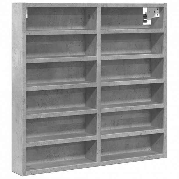 vidaXL Vitrína betonově šedá 60 x 8,5 x 58 cm kompozitní dřevo