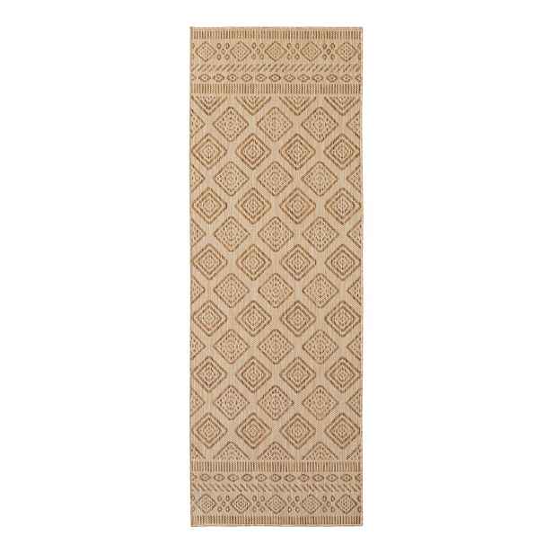 Béžový vnitřní a venkovní běhoun 80x250 cm Mira 1452 – Ayyildiz Carpets