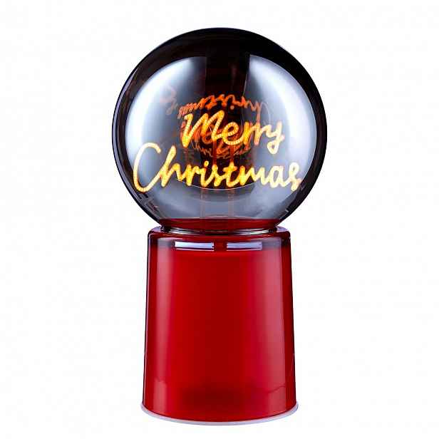 Butlers GLOW BALL Dekorační koule "Merry Christmas" - červená