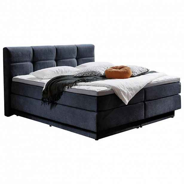 Carryhome POSTEL BOXSPRING, 160/200 cm, modrá