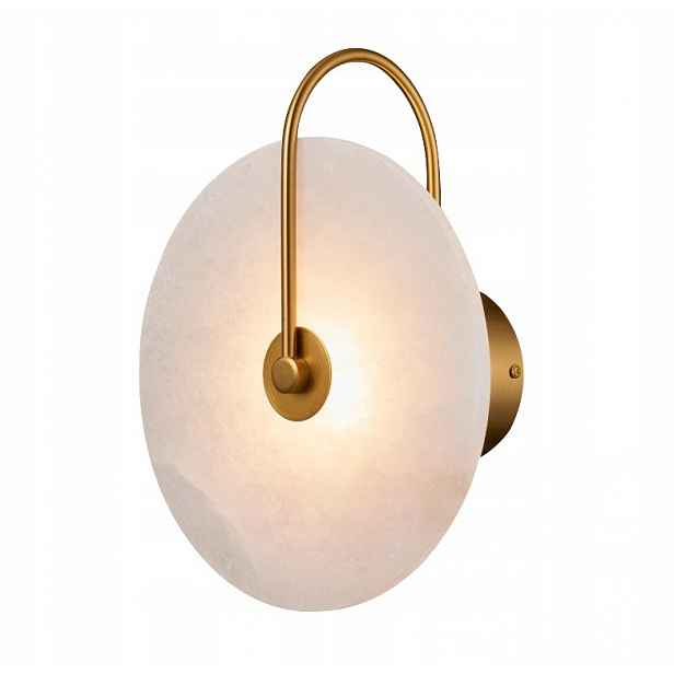 Origen – nástěnné svítidlo 28 cm kulatý mramor, minimalistický, elegantní, zlatý