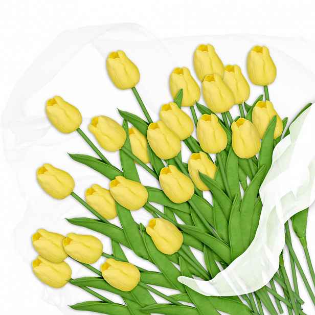 Relaxdays TULIPÁNY Žluté 24ks-set