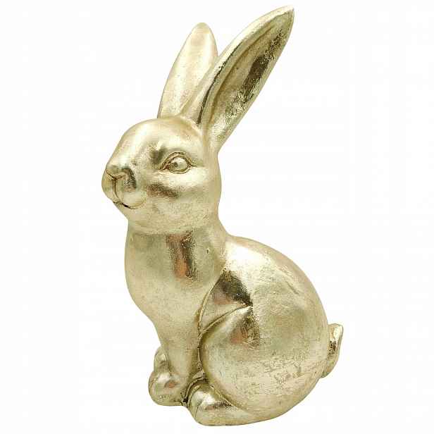 Velikonoční Králík Velký Zlatý Vánoční Dekorace Figurka Ozdoba 40 cm