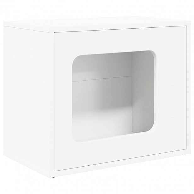 vidaXL Kočičí dům Bílá 51 x 30 x 42,5 cm Kompozitní dřevo