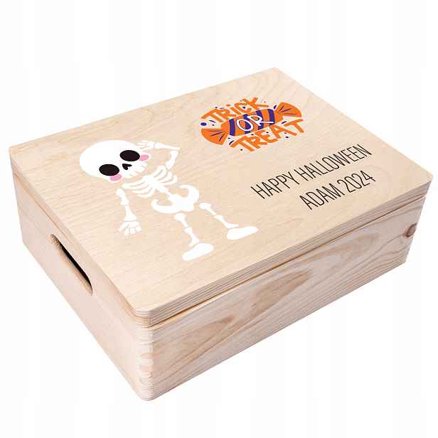 Dřevěná Krabička na bonbóny halloweenský suvenýr, dárek pro dítě 40x30