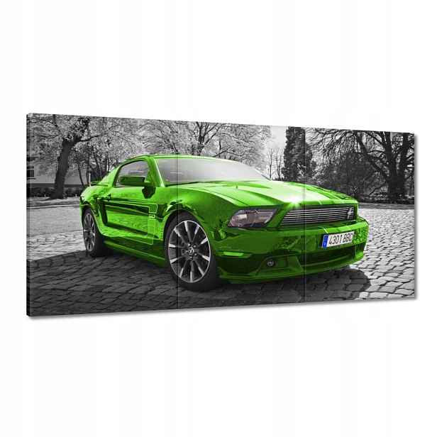Obrazy 120x60 Zelený Ford Mustang Usa