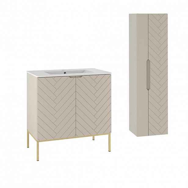 Petits-meubles KOUPELNOVÝ NÁBYTEK 80cm Daria 2er-Set Kašmír