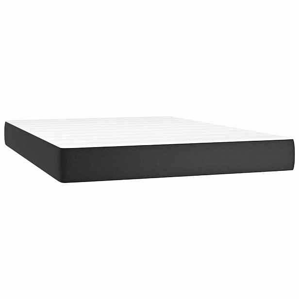 vidaXL Taštičková matrace střední tvrdost černá 137 x 190 x 20 cm umělá kůže