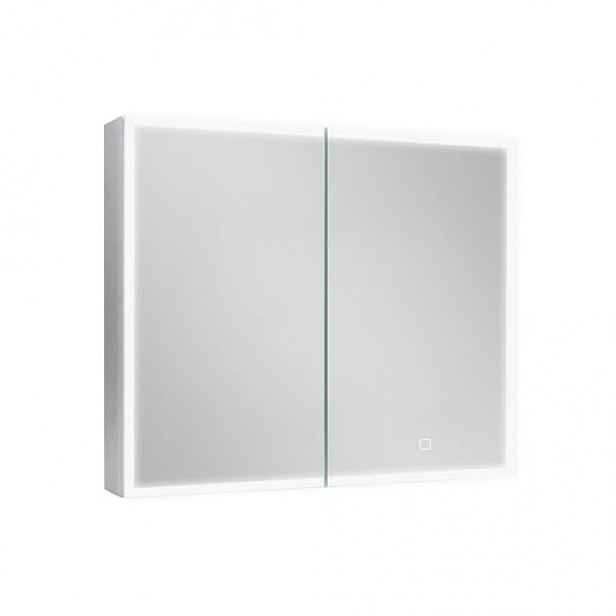 Zrcadlová skříňka s osvětlením SAT 80x60 cm kov hliník SATZGALED8060AL